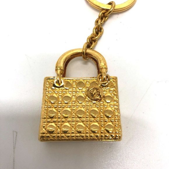 Christian Dior Accessory Lady CHRISTIAN DIOR Bag Charm Key Holder Metal Gold - Picture 1 of 8